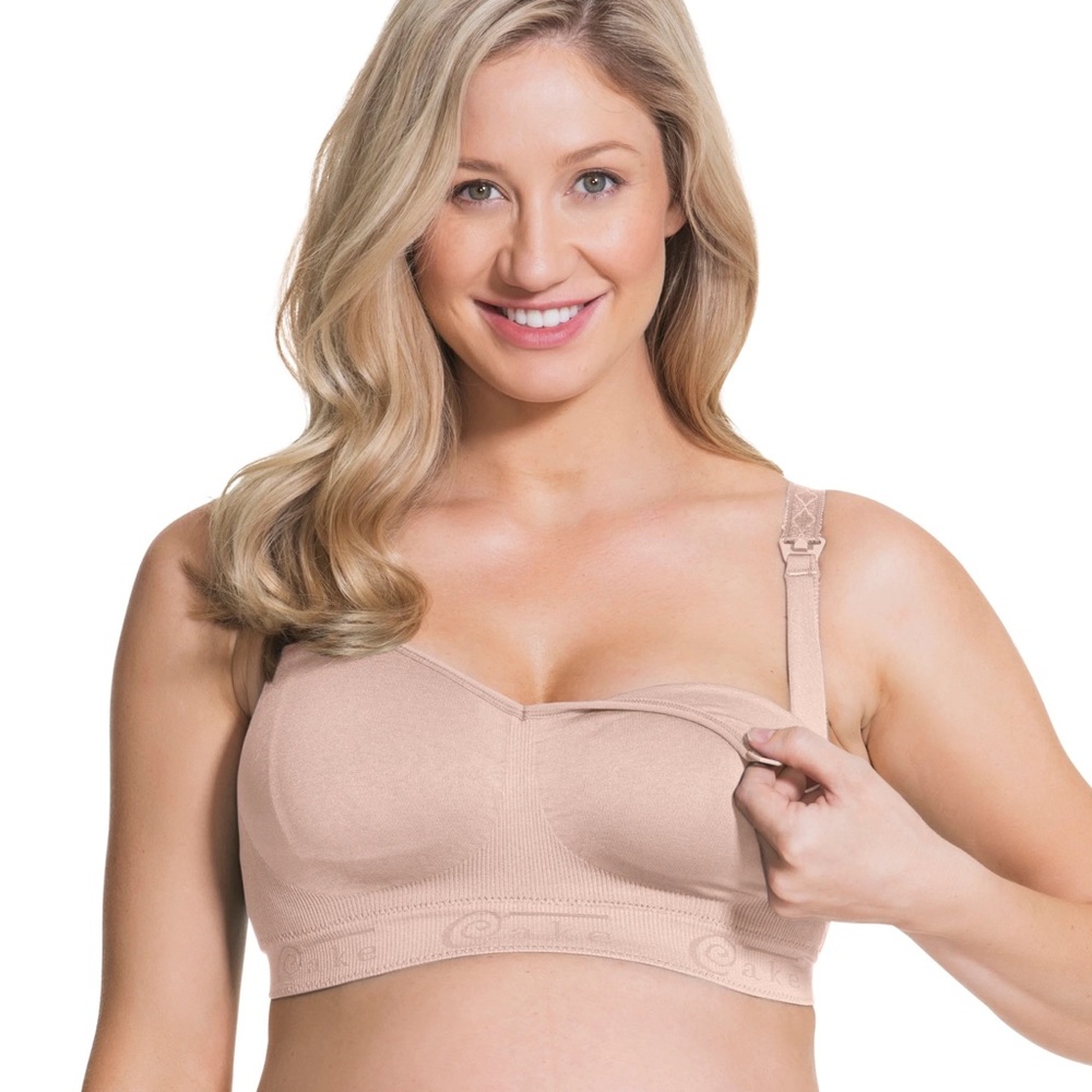 CAKE MATERNITY Sugar Candy Fuller Seamless Nursing Bra Size Small Nude